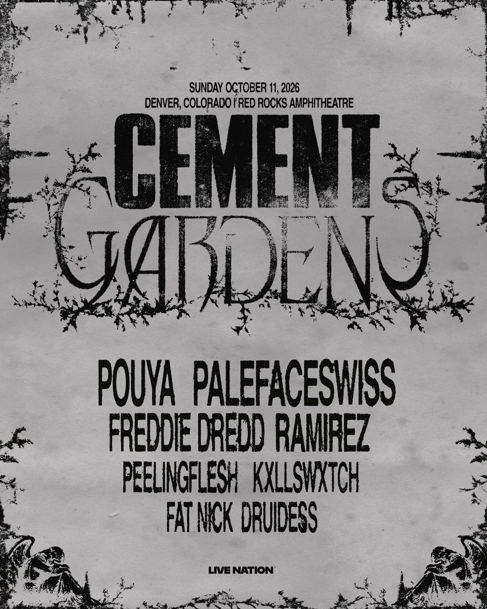 kxllswxtch's tweet photo. CEMENT GARDENS tickets go live Friday https://t.co/KGaowhXrYH https://t.co/eKcXFeZVQ7