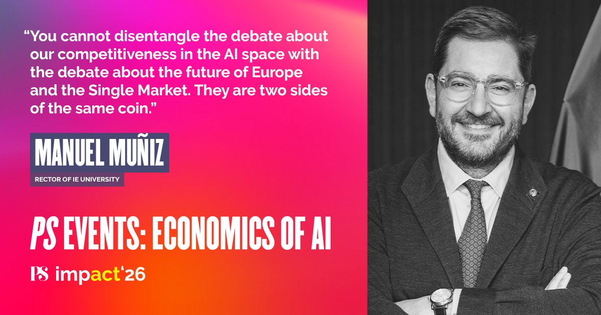 ProSyn's tweet photo. .@manuelmunizv, Rector of IE University, urges Europe to choose integration and scale, rather than fragmentation. #PSEvents @ImpactCEE https://t.co/CudcfU8HWu https://t.co/7NdLAmTLU5