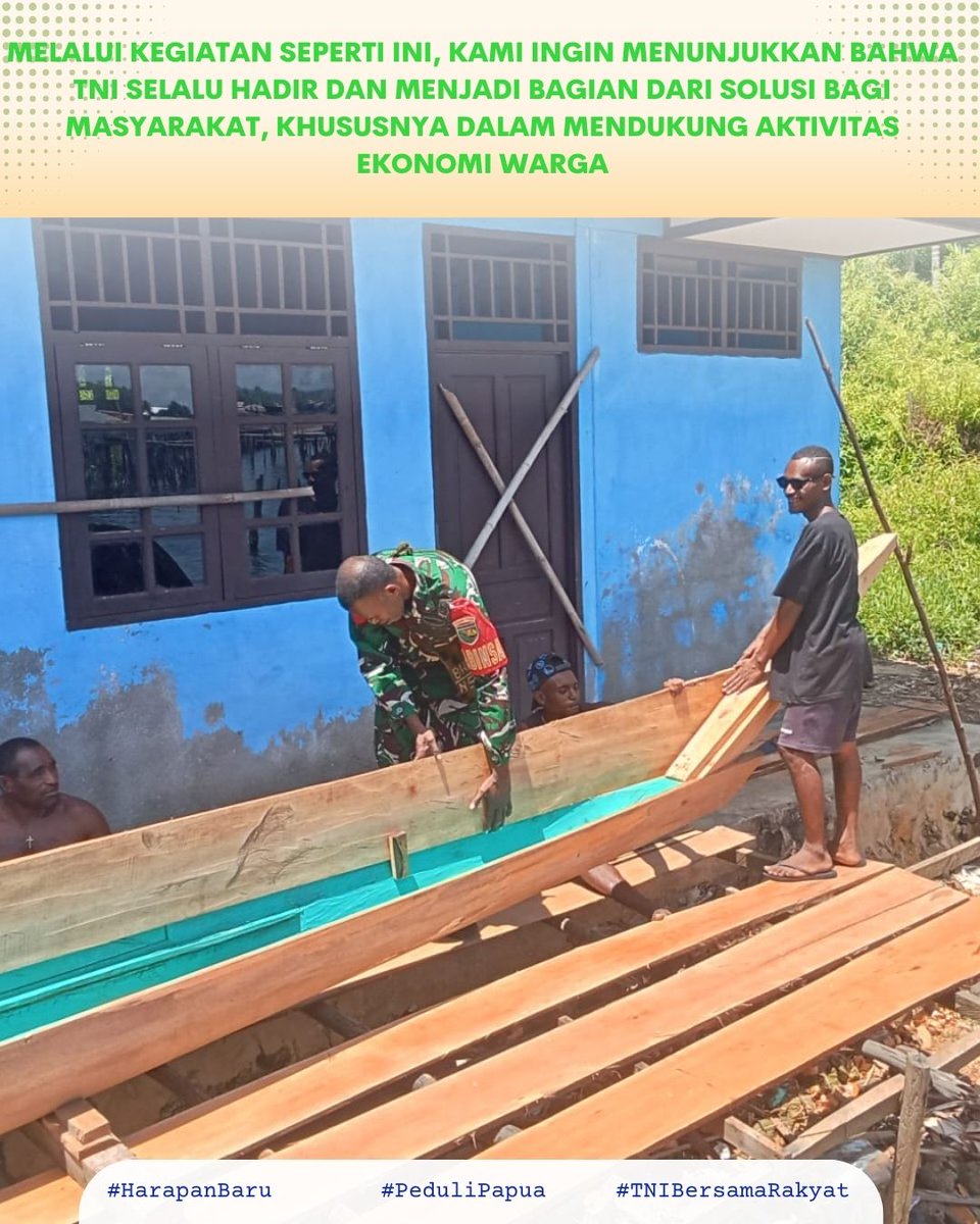 korem172pwy's tweet photo. Babinsa Ansus Turun Tangan, Bantu Warga Bangun Perahu Demi Dukung Aktivitas Nelayan

https://t.co/c8zMOv10CN

https://t.co/qtkh3HFJFv

https://t.co/9zK78rrWUl https://t.co/QZfb2fq2p4