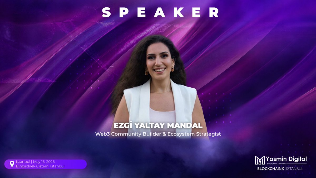BCXIstanbul's tweet photo. 🤝 Speaker Announcement!

We are pleased to welcome @Jayincrypto, Web3 Community Builder and Ecosystem Strategist, as a speaker at BlockchainX Istanbul!

Ezgi has spent 10+ years in tech, working across AI, blockchain, and developer ecosystems. Over the past 4 years, she has scaled developer communities reaching 400K+ developers across 100+ countries, led ecosystem partnerships with major Web3 and tech organizations, and built programs around developer onboarding, startup incubation, and localized activations.

At BlockchainX Istanbul, she will share insights on developer ecosystems, community building, and scaling Web3 adoption.