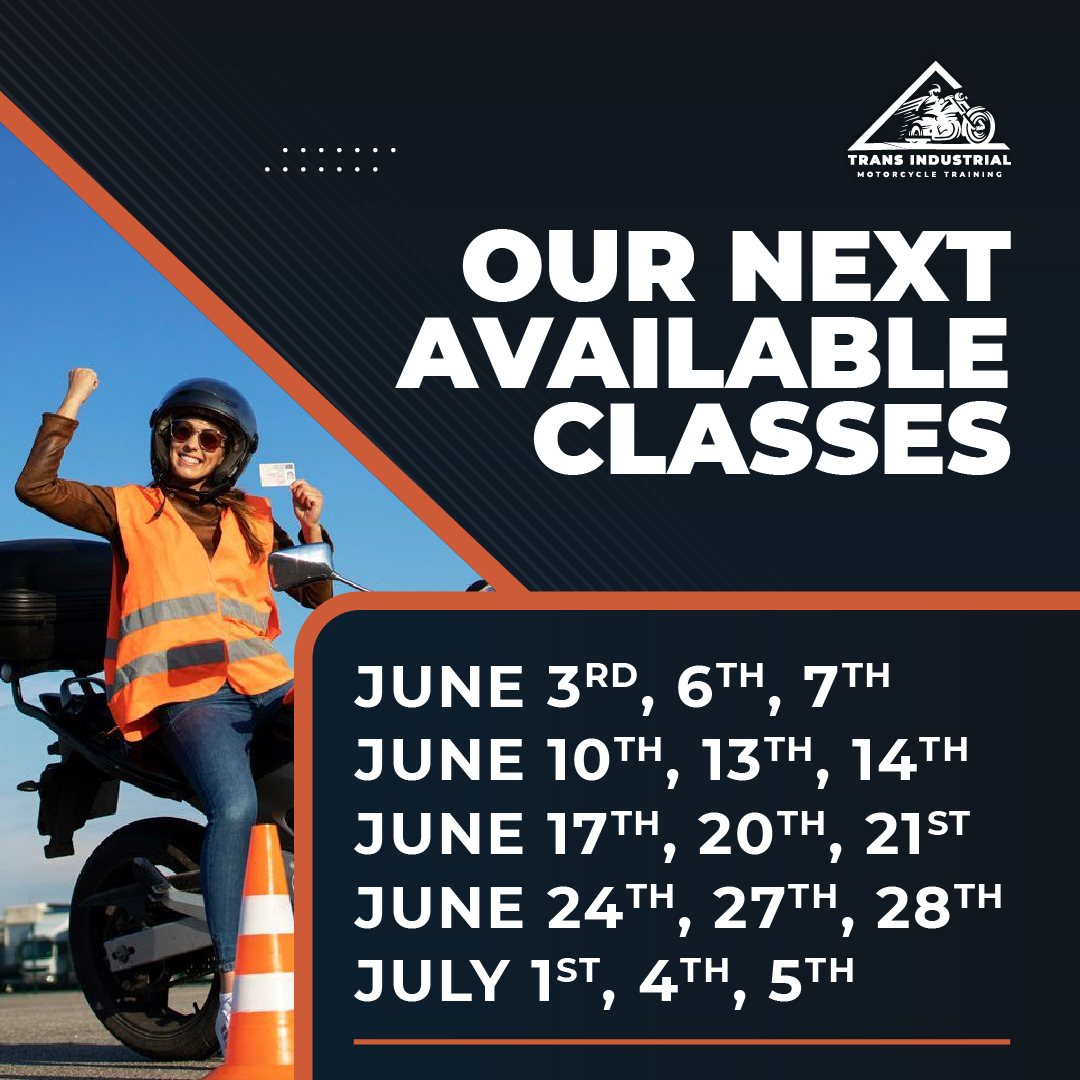 TransIndSafety's tweet photo. Ready to ride this season?

Our next motorcycle rider training classes are filling up fast. Pick your dates and get started:
https://t.co/YpOBBUJU0M

#MotorcycleTraining #RideSafe #GetLicensed #NewRiders #BikeSeason #Saskatoon #YXE #StartRiding #RiderCourse #Saskatchewan https://t.co/t8euQFxEq6