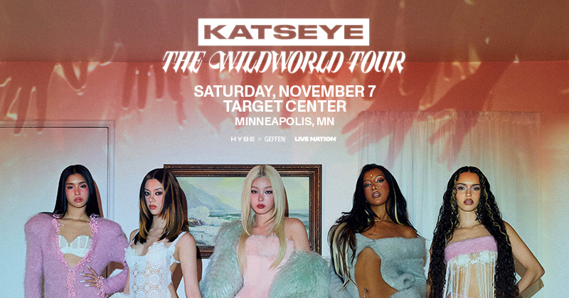 TargetCenterMN's tweet photo. GET READY EYEKONS!! 🩷 KATSEYE is coming to Target Center on Saturday, November 7 for THE WILDWORLD TOUR!! 

🎫 Tickets on sale Thursday, May 21st @ 3:00 PM local. https://t.co/3LjKSS0TRt