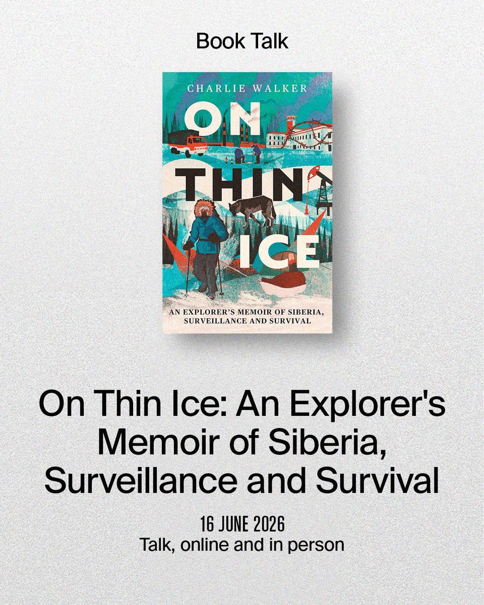 Pushkin_House's tweet photo. On 16 June, join us for a discussion with @cwexplore  and @joelucbarnes about Walker’s new book, 'On Thin Ice', which documents his 600-mile journey through Siberia’s Sakha Republic in early 2022.

Tickets: https://t.co/sm6eFBah0u https://t.co/JX7gK5tvzo