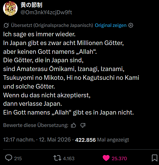 rickelrather's tweet photo. @rolands73480726 @AfD_Frakt_Neuss ...gerade Buddhisten wählen AfD. Buddha hat klares Denken und Vernunft gepredigt.
Welches buddhistische Land ist so dumm die Fluttore für islamische Eroberer zu öffnen? Die Chinesen z.B. zeigen uns mit den Uiguren wie man Moslems zu anständigen Menschen umerzieht. #AfD  #Höcke https://t.co/1HzfS5MxQP
