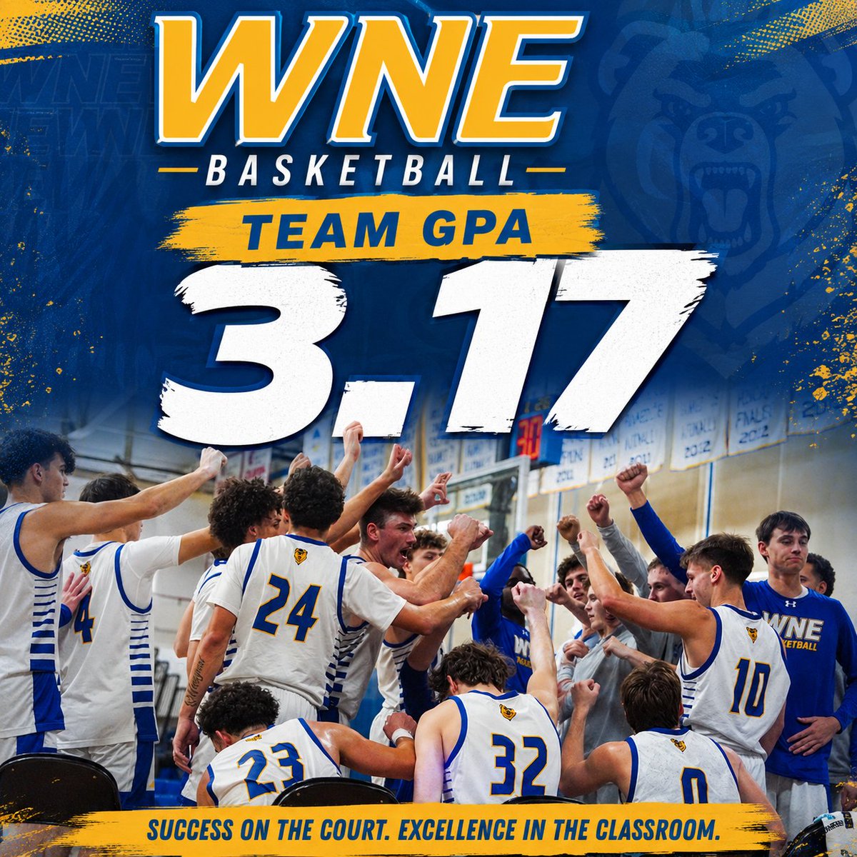WNEbasketball's tweet photo. 🐻📚 https://t.co/zZx5DhYpLG