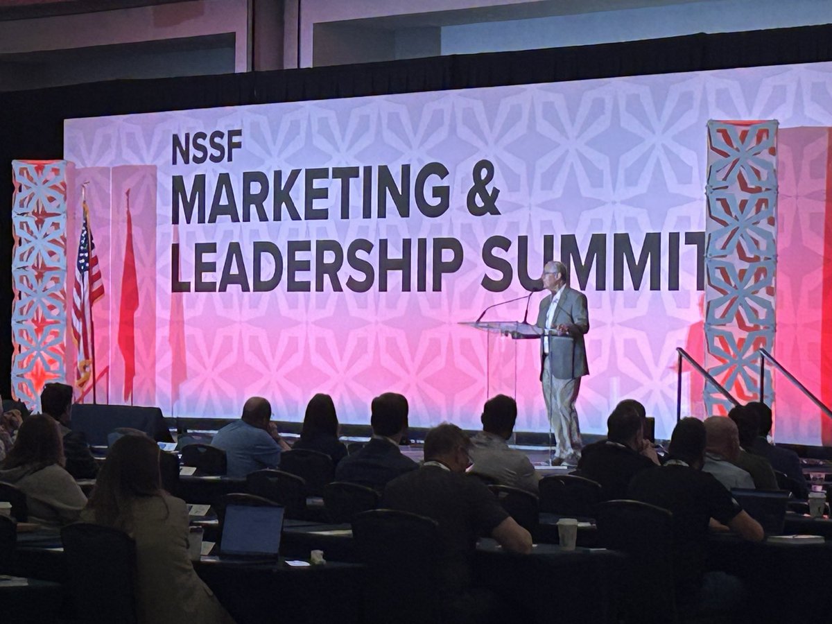 LauraLSpringer's tweet photo. And away we go…  President and CEO Joe Bartozzi presents opening remarks and welcome to attendees. @NSSF #summit https://t.co/u0OXVvH0VL
