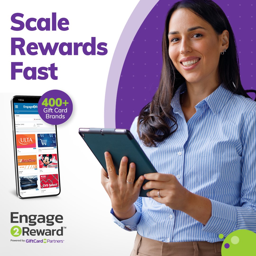 GiftCardPartner's tweet photo. Managing rewards across large teams or multiple locations? Bulk gift card orders through the Engage2Reward™ Gift Card Ordering Platform make it easy to scale programs, maintain consistency, and save time. 
Fast. Flexible. Easy.
Efficiency meets impact: https://t.co/XNm7Xofepn https://t.co/EG7faQtjxz