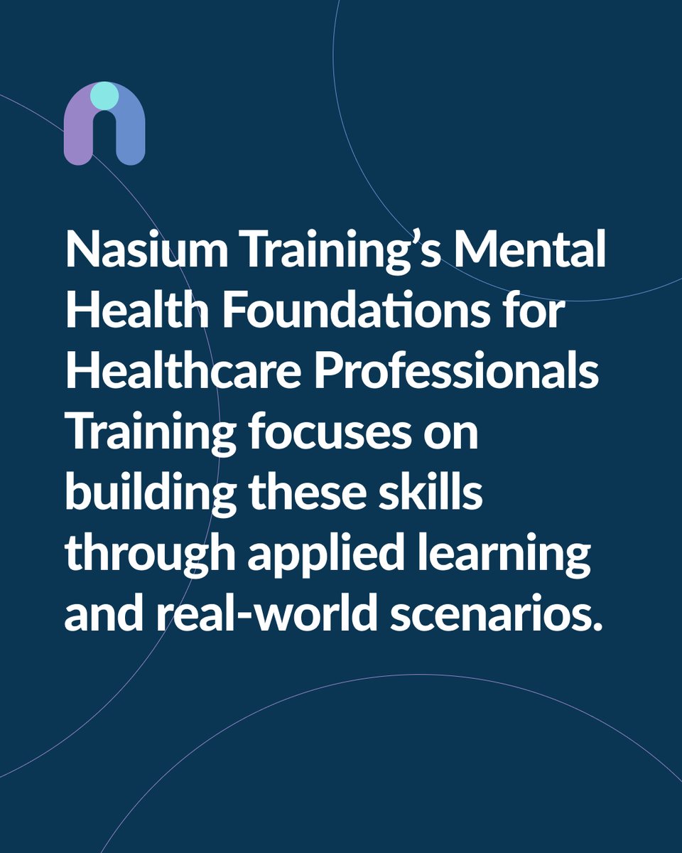 NasiumTraining's tweet photo. Support your team in building practical skills for mental health awareness. 

Nasium Training’s Mental Health Foundations for Healthcare Professionals program uses applied learning and real-world scenarios. Learn more: https://t.co/IRp3opC7Jf https://t.co/5sTcIXcVeR