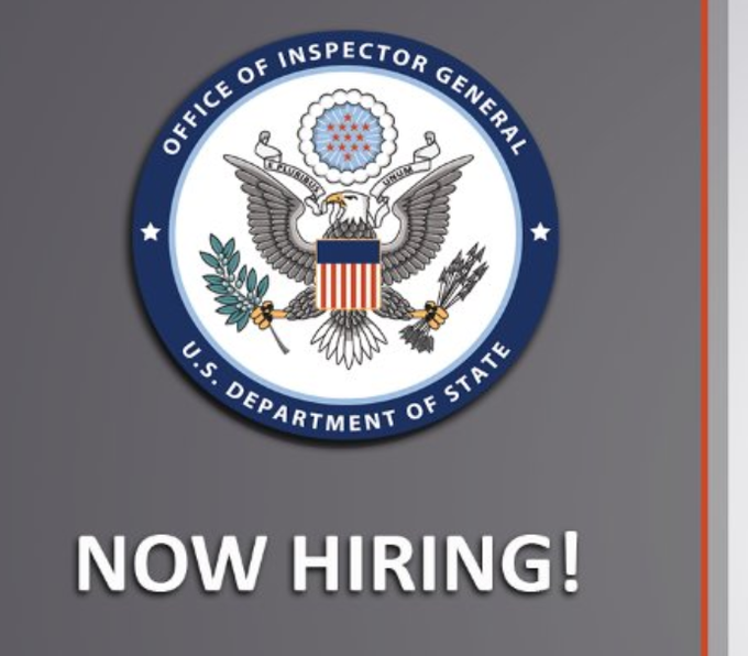 StateOIG's tweet photo. State OIG is hiring an Attorney Advisor (GS-15) to work in our Washington, DC office. This vacancy is open to the public. Open and closing dates are 05/13/2026 to 05/26/2026. To apply, visit: https://t.co/uxldxTtH2F https://t.co/qghBnaYjzA