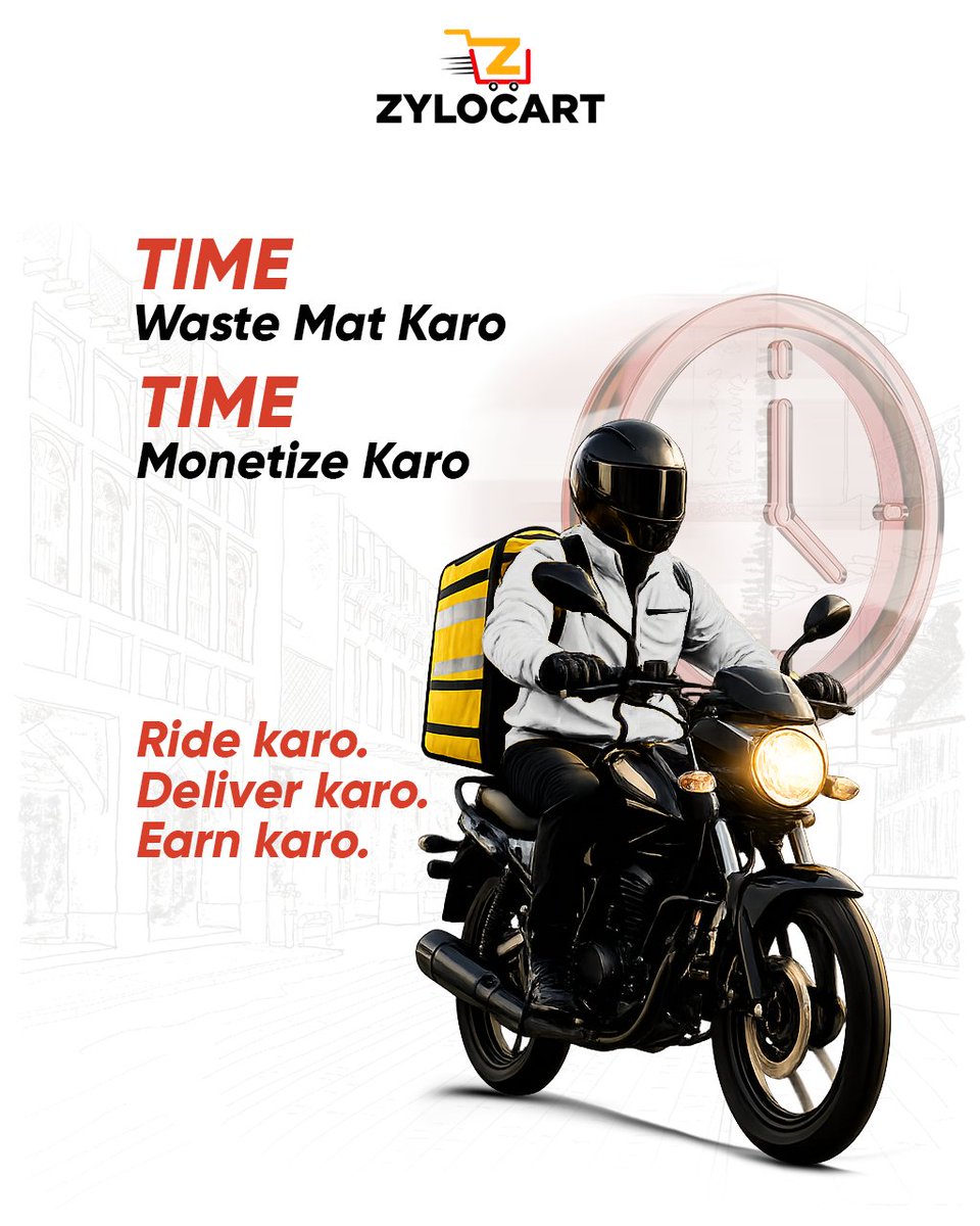 delivery74308's tweet photo. Don’t just spend time on the road…
make money from it 💸
With Zylocart Delivery Partner, every ride becomes an earning opportunity 🚀

👉 Join Zylocart today &amp; start monetizing your time!

#ZylocartDelivery #RideAndEarn #EarnDaily #DeliveryPartnerIndia https://t.co/Wt3ttgOppz