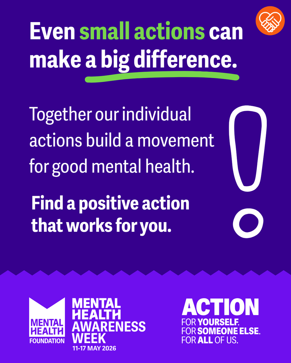BARNNetwork's tweet photo. Small Actions can make a difference not just to your mental health but to others too!

Make volunteering your positive action by visiting:
https://t.co/0IcBjx7CQn

#MentalHealthAwarenessWeek
#Volunteering
#Bromsgrove
#Redditch https://t.co/cdHNq8I3ZJ