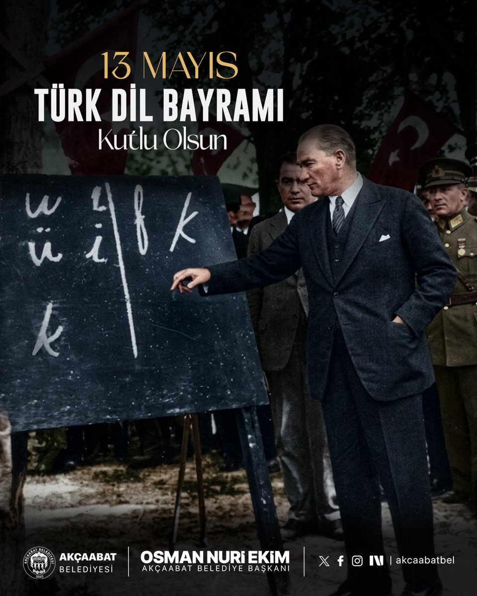 osman_ekim's tweet photo. “Türkçemiz; tarihimizin hafızası, kültürümüzün taşıyıcısı ve millet olma şuurumuzun en güçlü bağlarından biridir.”

Dilimize sahip çıkmak; geçmişimize, kimliğimize ve geleceğimize sahip çıkmaktır.

13 Mayıs Türk Dil Bayramı kutlu olsun. https://t.co/mKo3LgP92p