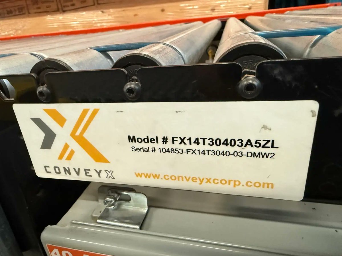 PhoenixConveyor's tweet photo. Conveyex Powered Flexible Conveyor 30" W x 31' L Extended Variable Speed 0-150 FPM / Reversing Controls Both Ends (1) Available) https://t.co/b1S85ci6ya