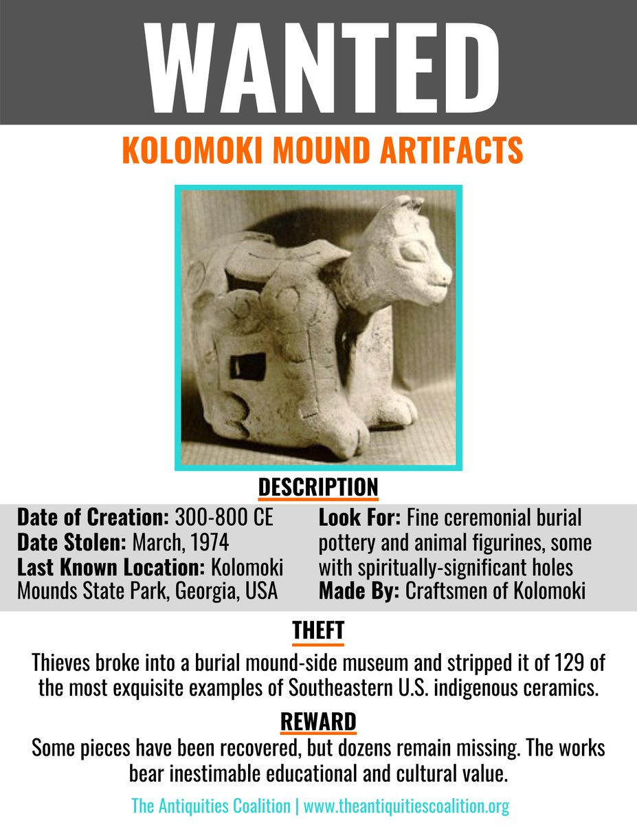 CombatLooting's tweet photo. One of the “Ten Most Wanted” Antiquities Surfaces After Half a Century—this ancient ceremonial vessel, one of over 120 missing Kolomoki Mound Artifacts from Georgia, has been recovered.

Find out more! https://t.co/KpMYXFbLt4 https://t.co/2xTLVge6wf