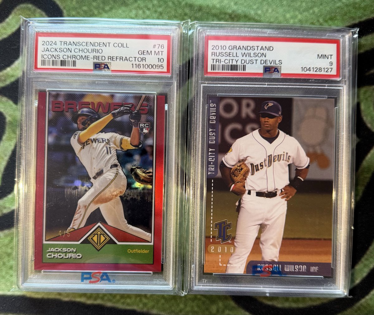 2_cards's tweet photo. A few new graded cards hitting the display cases today.  Open 11-5. https://t.co/LzHzdz8zoj