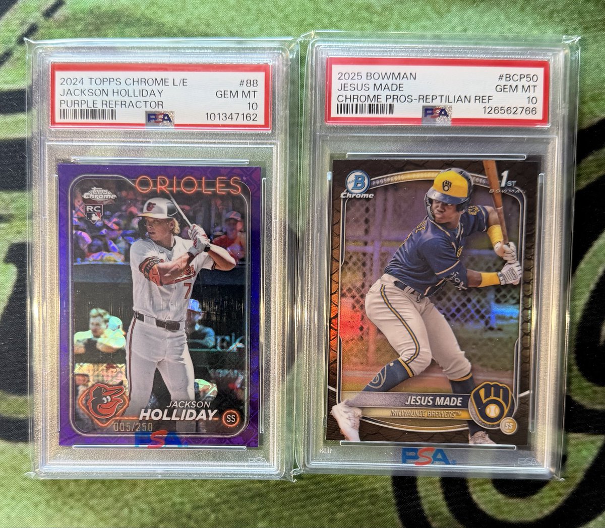 2_cards's tweet photo. A few new graded cards hitting the display cases today.  Open 11-5. https://t.co/LzHzdz8zoj