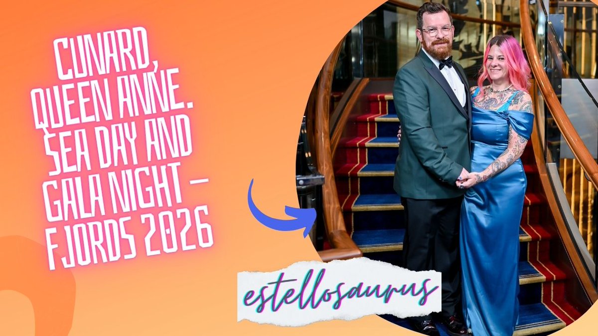 Estellosaurus's tweet photo. Sea days, fine dining, and Gala Night glamour ✨🚢Our latest Queen Anne vlog takes you through our first full day at sea, dinner at Aranya, and an unforgettable evening onboard 🥂🌊Watch now &amp; subscribe to follow the journey! 🎥 https://t.co/1EvauVUcYJ #QueenAnne #CruiseVlog https://t.co/XcDvqi6SPC