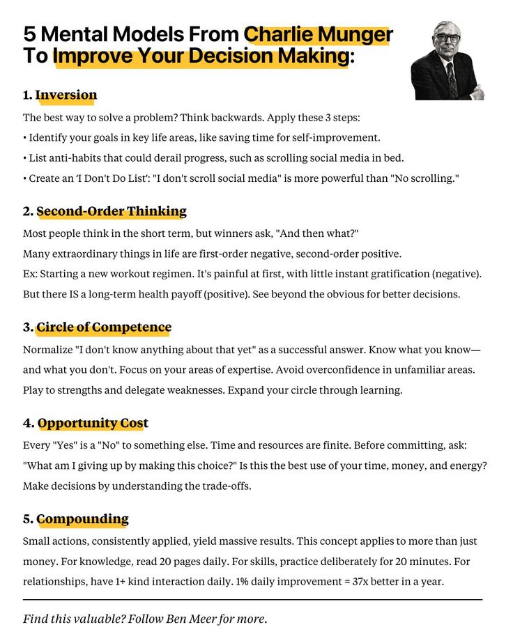 InvestmentBook1's tweet photo. 5 Mental Models from Charlie Munger https://t.co/85UCi6BYl2
