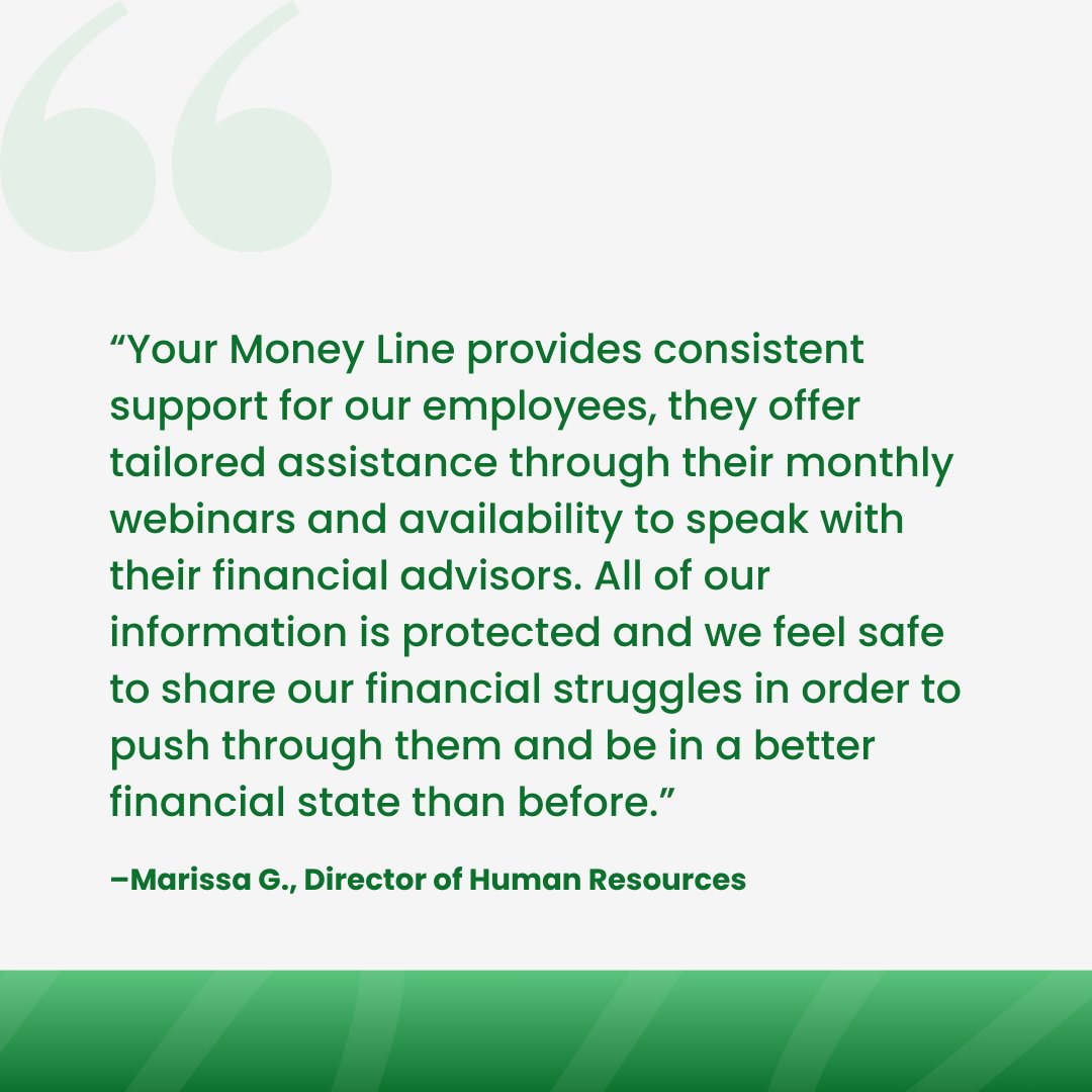 YourMoneyLine's tweet photo. Hearing this never gets old. 💚

When employees feel safe to talk about their finances and get the support they need, that's when real change happens. 

This is why we do what we do. ✨

#FinancialWellness #EmployeeBenefits #HRLeaders #YourMoneyLine #WorkplaceWellbeing https://t.co/RMFvaTPrh6
