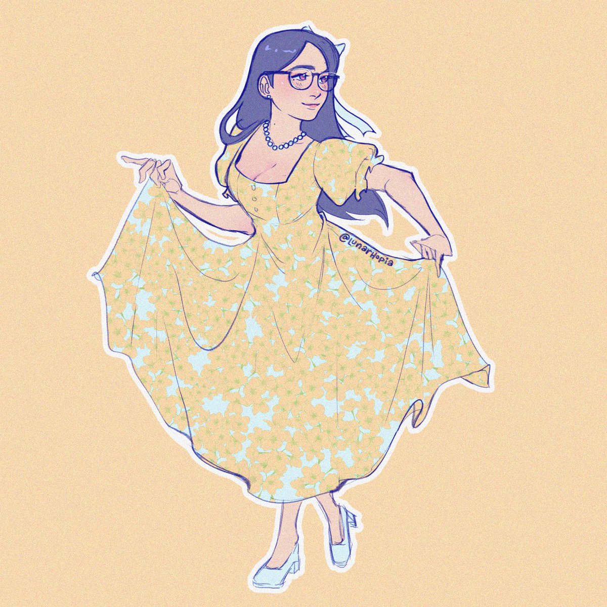 LunarHopia's tweet photo. Keyframes first summer fit check!! ☀️💛

It just feels so whimsy I HAD to draw it 💙

#keyframesvn #keyframesmc #keyframesfanart #keyframespercy #visualnovel https://t.co/K7ZL28mYdE