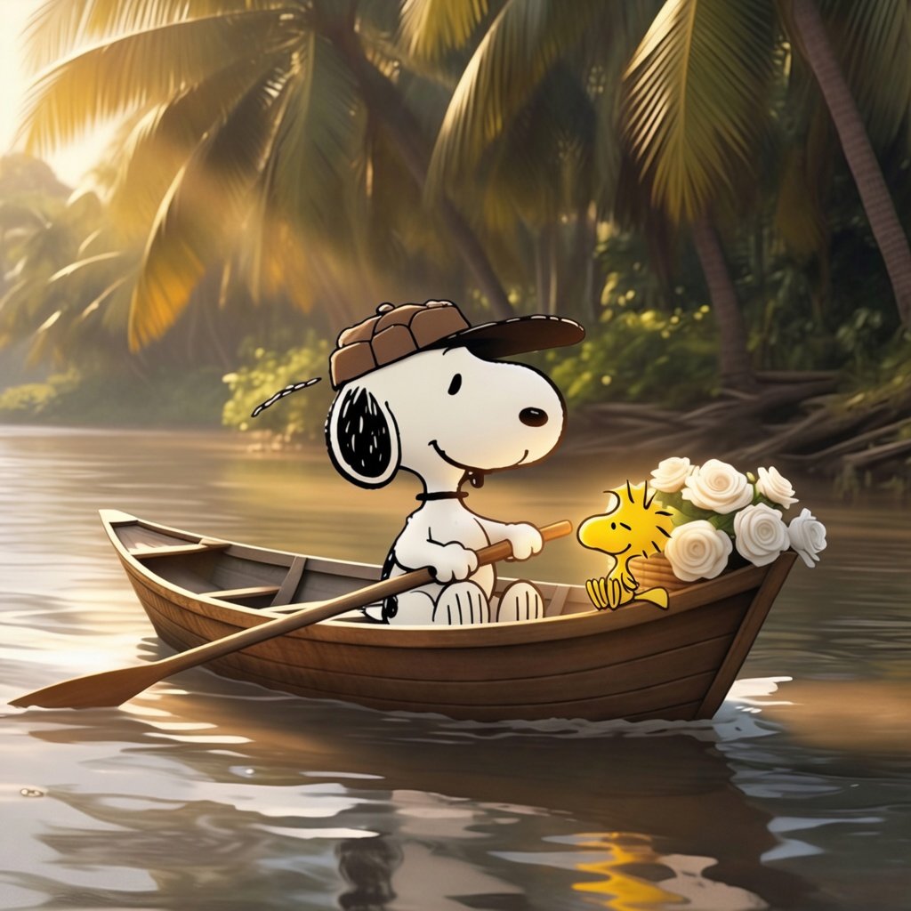 GallerySnoopy's tweet photo. Snoopy &amp; Woodstock Peaceful River Adventure https://t.co/4kkDQ748aH