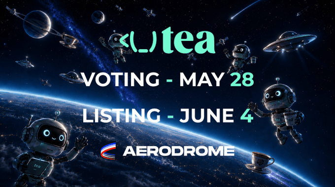 CryptoAltruista's tweet photo. 📢 Nowe wiadomości od @teaprotocol 🧐
Projekt oficjalnie wchodzi w kolejny etap przed startem $TEA ☕

👉Token $TEA zostanie uruchomiony na Aerodrome — oficjalnym launch venue i partnerze launchu projektu.
👉Głosowanie na Aerodrome startuje 28 maja i potrwa przez tydzień.
👉TGE  zaplanowano na 4 czerwca 🚀 
👉W najbliższych tygodniach mają zostać ogłoszone również listingi na giełdach CEX.