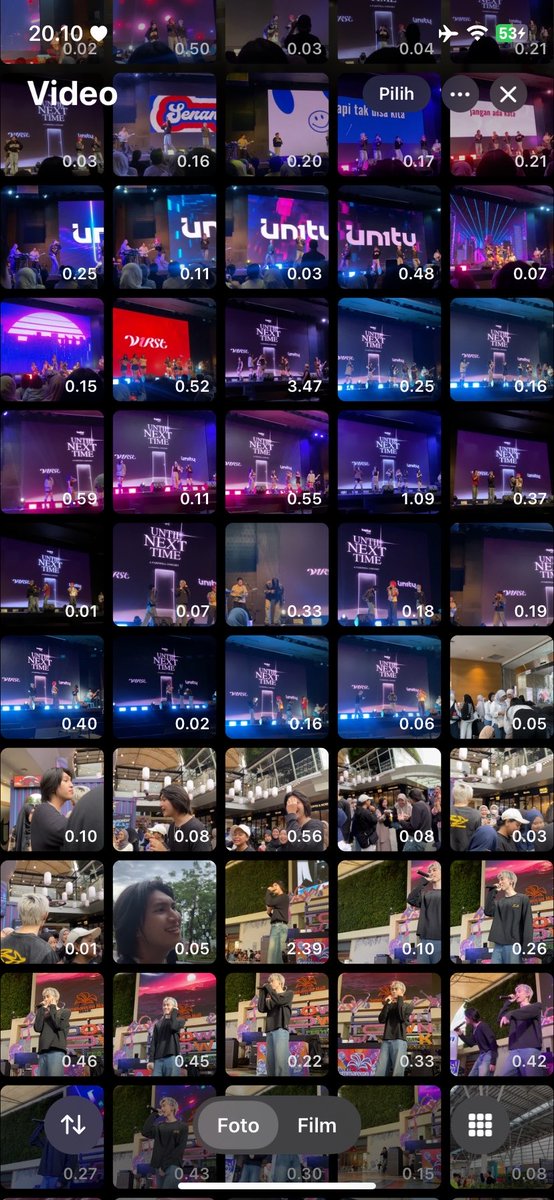 zweittiest's tweet photo. if your camera roll looks like this, storage problems are part of the experience, masih banyak lagi di hp lama dari jaman masih jadi un1ty😃 https://t.co/o7FJ2jHSBv