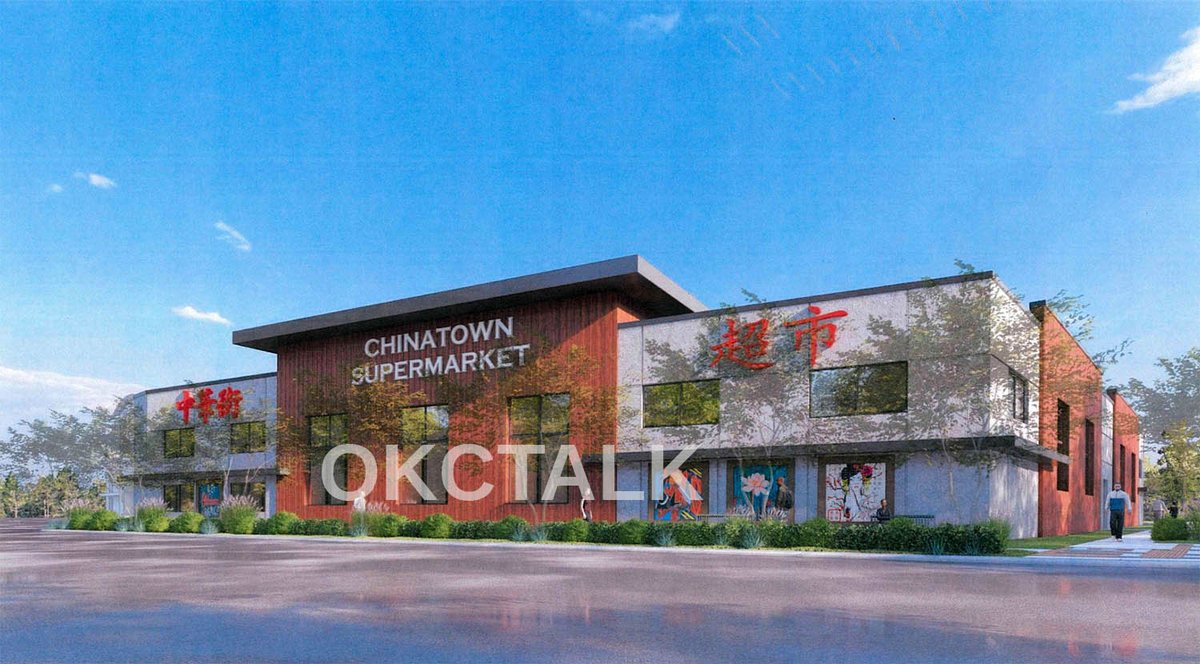 OKCTalk's tweet photo. Work has started on a large expansion of Chinatown Market at NW 27th and Classen in the Asian District of OKC . @asiandistrictok 

The existing structure of 22,755 square feet will more than double with a new 28,462 square foot addition.

The Golden Phoenix restaurant will remain.