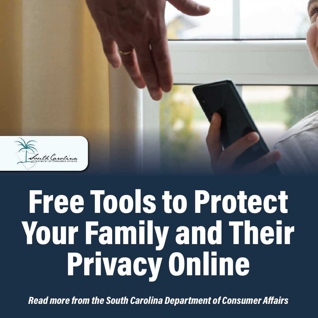 SCDCA's tweet photo. SCDCA offers new resources on parental controls for managing kids' screen time and content. Learn more: https://t.co/yJm6ZZDRZS #scdca #parentalcontrols #consumerprotection #scamprevention #internetsafety #consumerresources #parenting https://t.co/rNM3fTQXM0