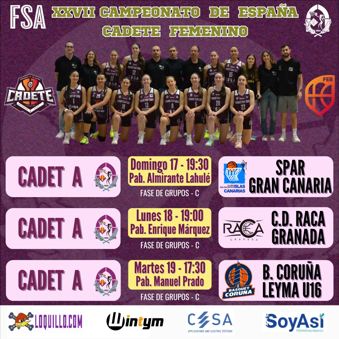 FemSantAdria's tweet photo. ð ððððð ðŸðŒððððððŒðð ð¿ð ððððŒðÌðŒ - ðŸðŒð¿ððð ðððððððð
ð¥ Tan solo 4 dÃas para que el CESA #CadAFSA inicie su participación en el CAMPEONATO DE ESPAÃA
ðïž Domingo 17 - sábado 23 de mayo
ð San Fernando (Cádiz) https://t.co/RUzhnY4Hw5