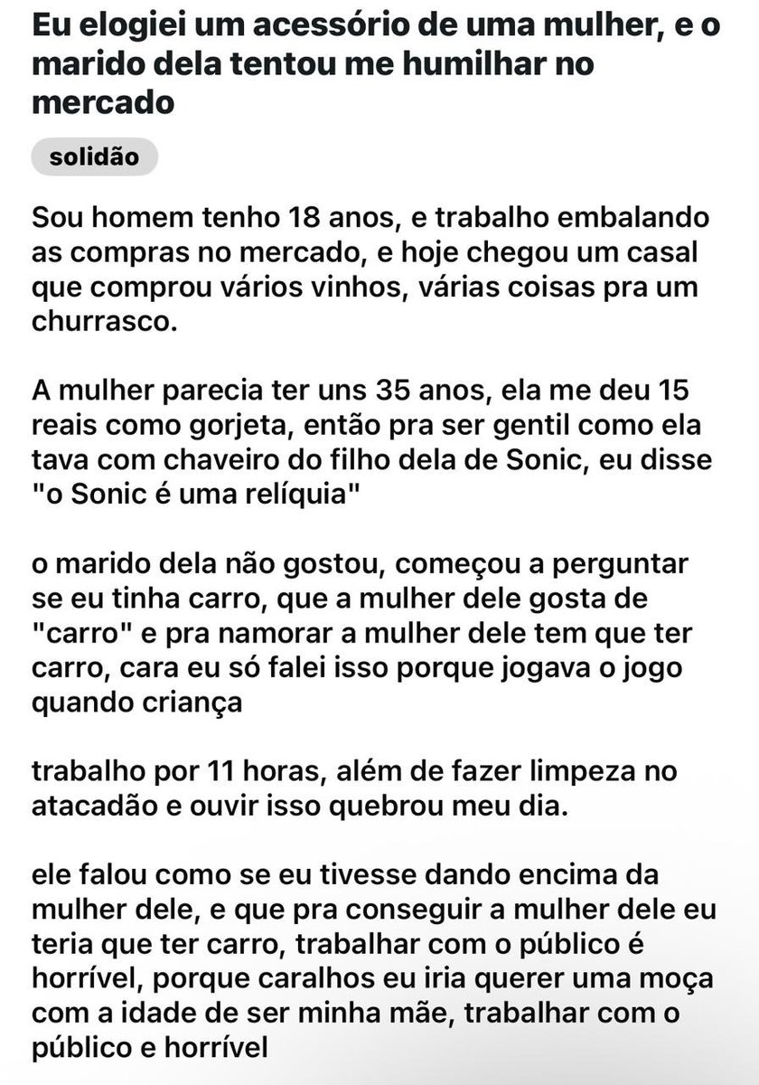 CONFISSÕES DO REDDIT tweet media