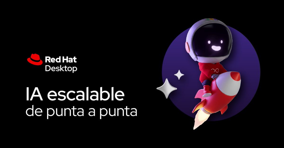 redhatla's tweet photo. 💻 🔴 Red Hat Desktop y Advanced Developer Suite ya están disponibles.

Crea y escala IA desde local hasta nube híbrida, sin fricciones. ☁️

Más info: https://t.co/y0r2CzdoOV

#RedHat #AI https://t.co/Y4yrvkUP3m