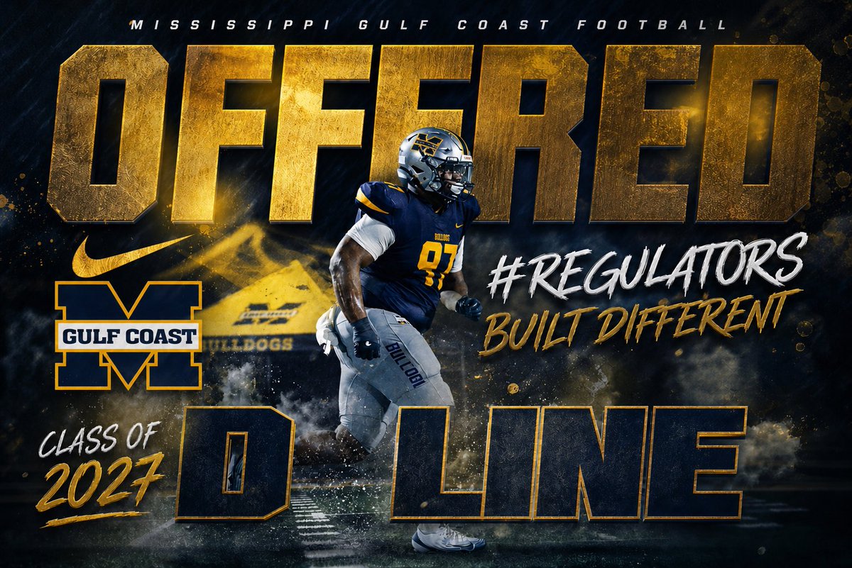 Nick_Strick_91's tweet photo. Blessed to receive an offer from @MGCCCBulldogs @clarencemcdoug1 
@Gulfport_FB @CJ_AndersonJr @lasavon_
@coach_pennock @brandon_barna #AGTG
✝️🙏 https://t.co/hejQ8wOvnO