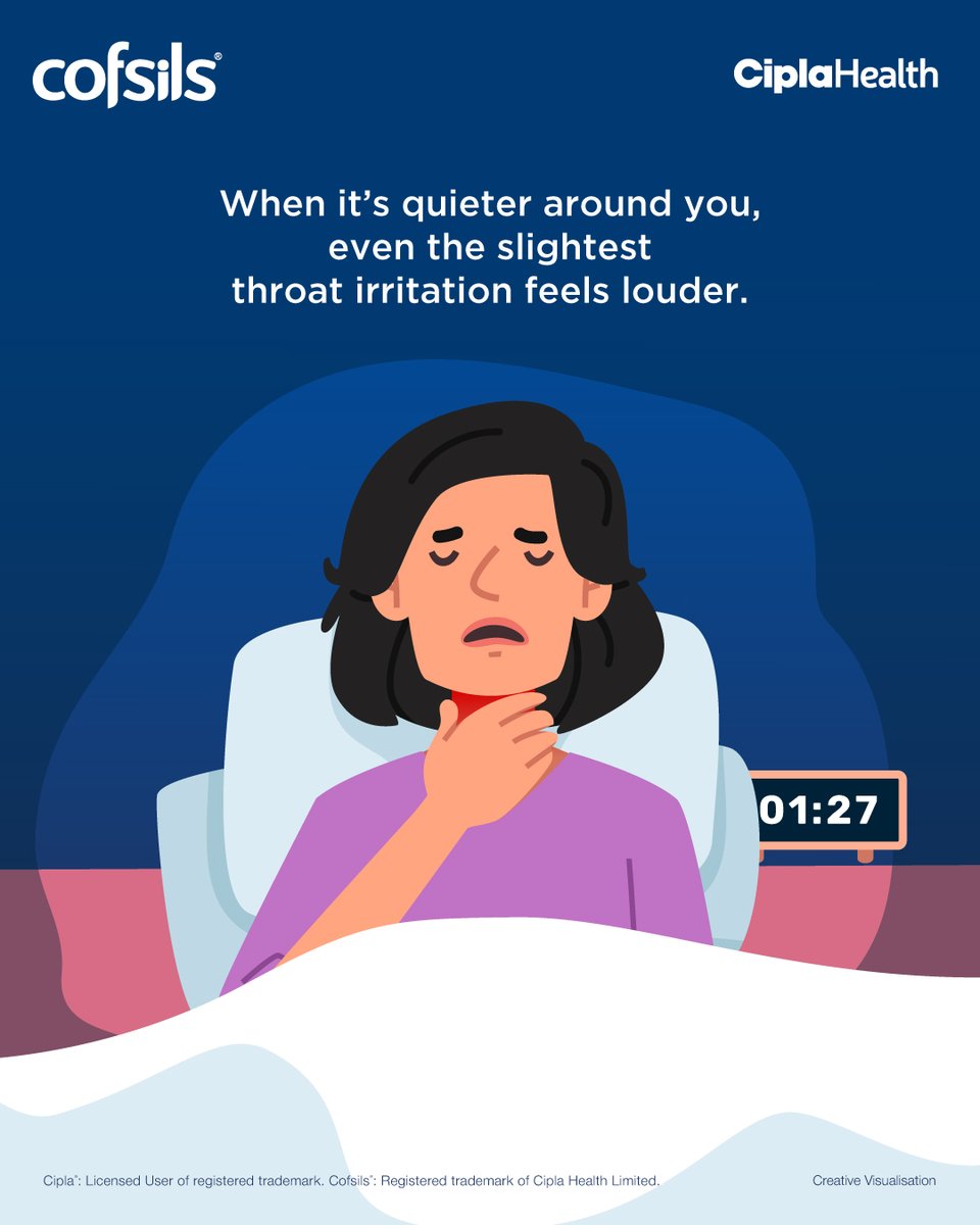 cofsils's tweet photo. Even mild throat irritation can feel uncomfortable. Don’t ignore it soothe the discomfort with Cofsils Lozenges for quick relief in just 5 minutes*.
 
#lozenges #cofsils #ciplahealth #cipla #InstantRelief #SoothingComfort #ThroatRelief #TripleRelief https://t.co/JwWK0vMGjN