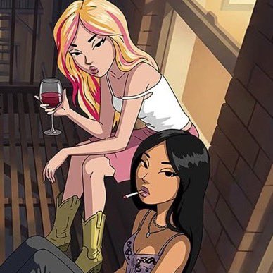 sk8erbxby's tweet photo. this is so 2007 avril lavigne and maggie lindemann coded like omg https://t.co/DYjGMTGWPy
