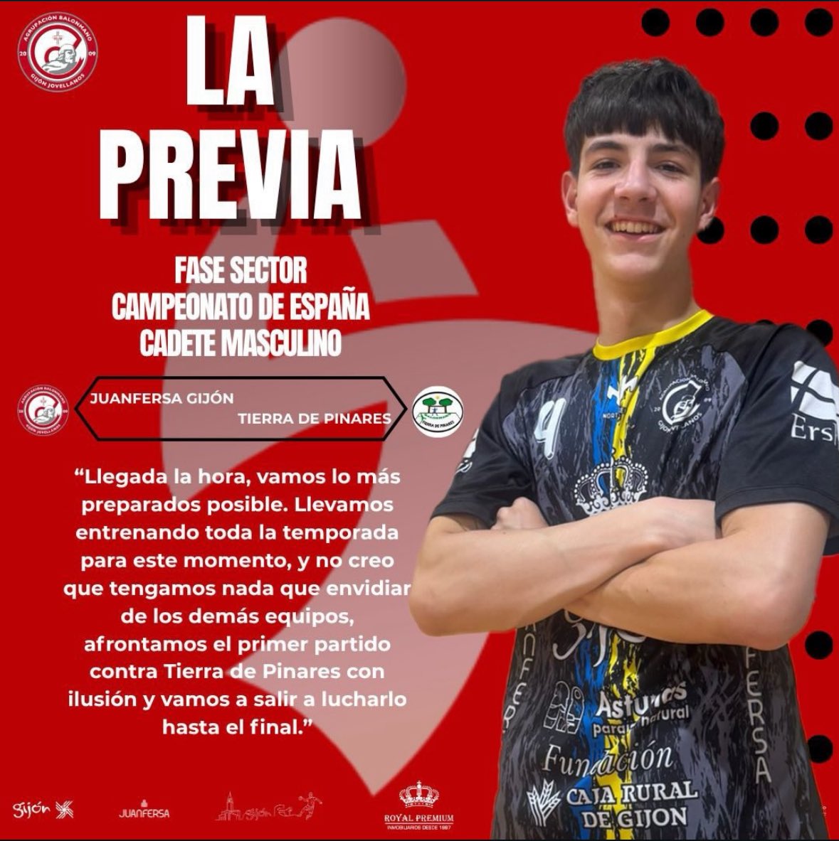 gijonjovellanos's tweet photo. 🗣️ LA PREVIA DE OSCAR: “VAMOS LO MÁS PREPARADOS POSIBLE”
Nuestro equipo Cadete Masculino ya está en modo competición para la Fase Sector del Campeonato de España.
¡Estamos con vosotros! 🔴⚫️
#JuanfersaGijon #Oscar #CadeteMasculino #Sector2026 #LaPrevia https://t.co/vQcjGg47FT