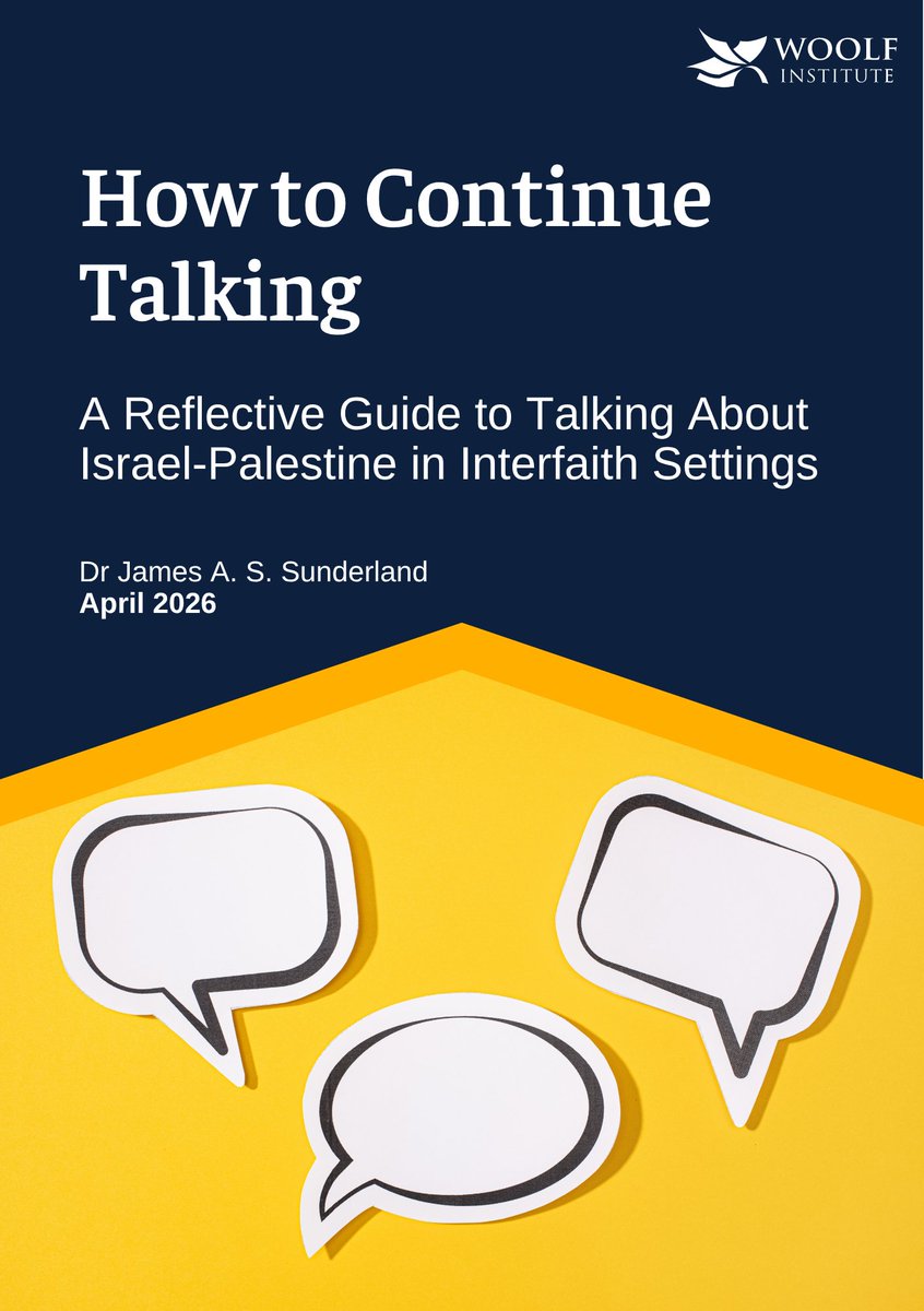 Woolf_Institute's tweet photo. Our Reflective Guide to Talking About Israel-Palestine in Interfaith Settings is now live on our website. 

Emerging from our How To Continue Talking project - which has spent the last two years examining how interfaith relations in the UK have been impacted by violence in Israel-Palestine - the guide offers practical suggestions on how to facilitate dialogue relating to the region. 

Based on our examination of what works in real interfaith settings, we offer examples of best practice that we invite facilitators to reflect upon when thinking about how to carry out difficult dialogue. 

You can access the guide at: https://t.co/FgXk9gXP3C 

#HowToContinueTalking #Dialogue #MuslimJewishRelations #Judaism #Islam #IsraelPalestine