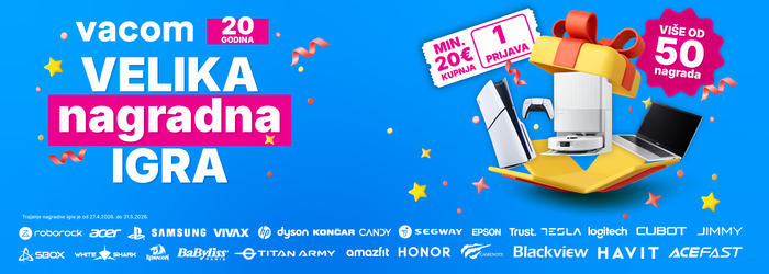 nabavanet's tweet photo. Vacom slavi 20 godina: rođendanski popusti do 50 % i nagradna igra s više od 50 vrijednih nagrada 👉 https://t.co/GeeDJuwmDr https://t.co/YO6xlMUhJS