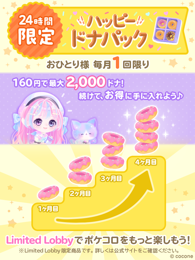 ☆公式Webストア Limited Lobby限定☆ 🍩ハッピードナパック
