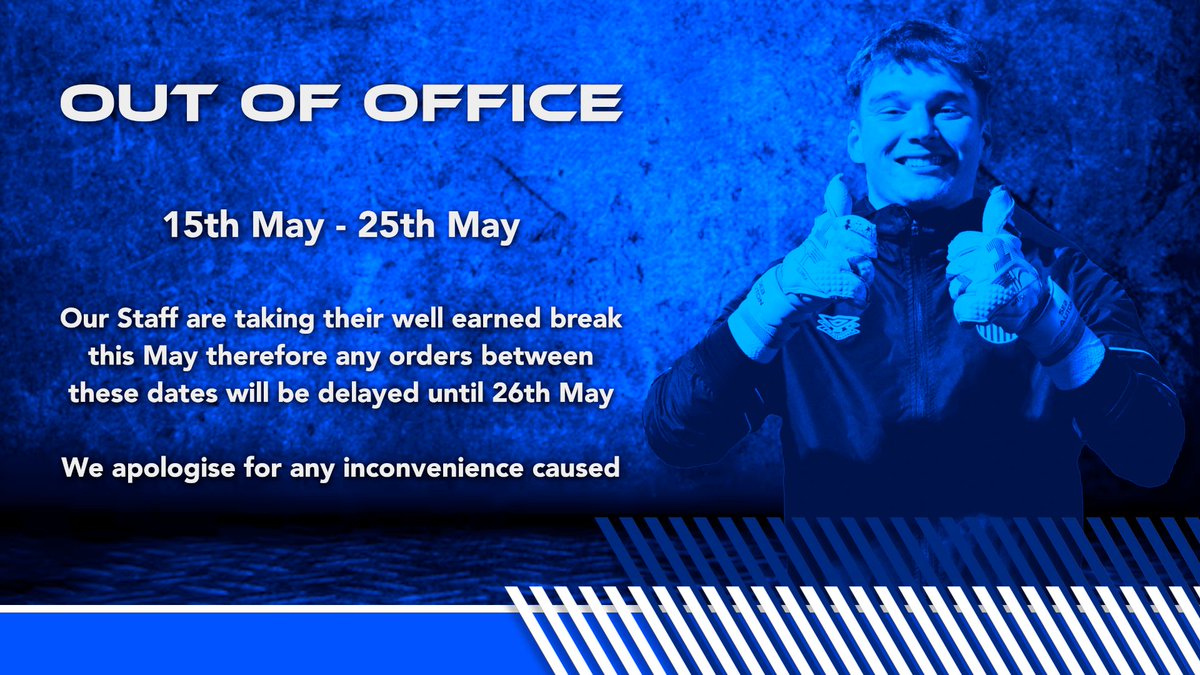HawkGoalkeeping's tweet photo. 🌴 OUT OF OFFICE 🌴

Our staff are taking a well earned break soon so ensure you order before 12pm on Friday to receive your order prior to that break...

🦅🧤 https://t.co/fvBQT7fcZo