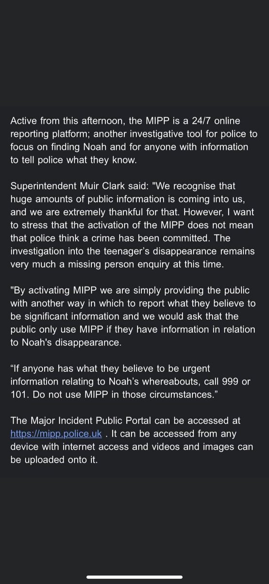 ManusSinead's tweet photo. @Anmaidrinrua 3 working hypotheses on the Tuesday: 
Muir Clark ran with the head injury, despite MsSeenan stating she didn’t say that. CID take over on Wed. Majority incident portal opened &amp; Nat crime agency call on Friday. Yet that hypothesis isn’t examined? SIO will have some explaining https://t.co/9p34uGdpbB