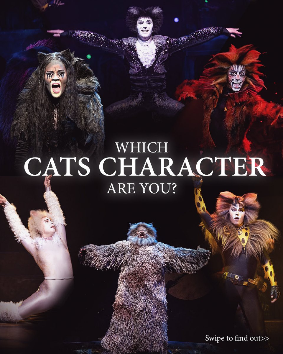 nmacc_india's tweet photo. It’s true when they say, CATS are very much like you! Swipe along and tell us…which character are you?👀
🗓️ 17th-28th June, 2026
📍The Grand Theatre, NMACC
🎟️ Book your tickets now on https://t.co/k2phrES7gn
#NitaMukeshAmbaniCulturalCentre #TheGrandTheatre #CATSTheMusical https://t.co/EjzD8xEywB