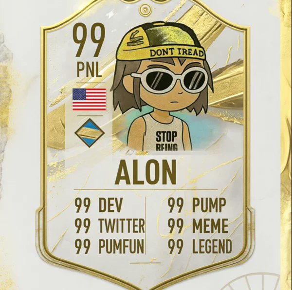 kevthedevfun's tweet photo. How has everyobody overlooked this narra with the world cup narrative

Everybody on tiktok will be LITERALLY turning their favourite players and celebrities into literal CARDS

Its only right we send a cult like movement

Cardification

Use this prompt to turn ur cards into fifa like player cards.

2DMPzrCX3kW3SmdHaWuAMu75n1hVE8HnpTS6j2vY7V8d

Prompt: Create a luxury football/FIFA Ultimate Team style trading card from the uploaded image. Keep the person’s face and core identity recognizable, but transform them into a stylized anime/cartoon crypto degen aesthetic similar to rare FUT cards.