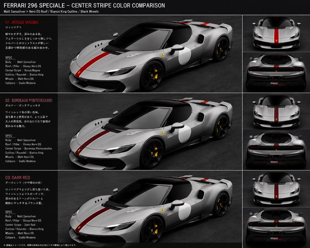 Ferrari_Lab87's tweet photo. 296スペチアーレのリバリーを明るい色のrossomagmaにしていたがチャッピーに相談しているとワインレッドのリバリーの方が飽きにくいとの回答。
悩むなー https://t.co/hFbb665Ga2