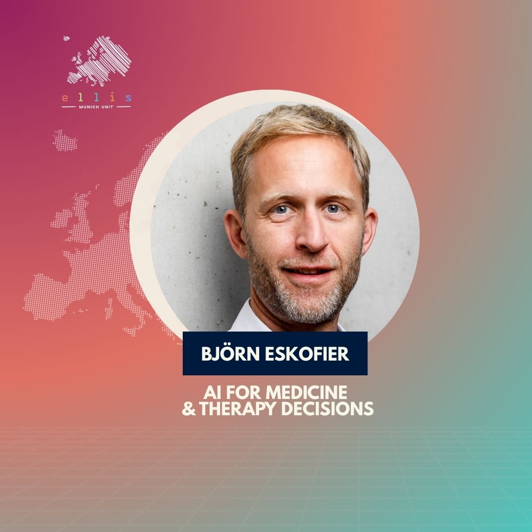 ELLISmunichunit's tweet photo. We are glad to welcome Björn Eskofier as a new member of the ELLIS Munich Unit.

His work advances digital health and AI-supported therapy decisions, bridging data-driven medicine, translational digital health, and clinical AI innovation 🩺📊

Welcome to the Unit
@BjoernEskofier https://t.co/plixdlMPJz