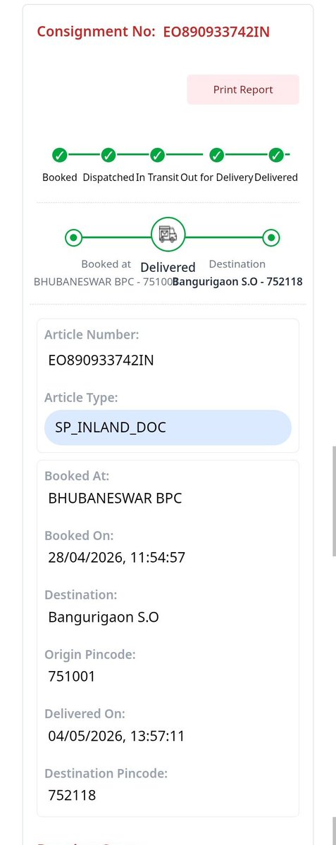 chandra3333331's tweet photo. @IndiaPostOffice who has received the letter EO890933742IN? Showing tracking report has delivered. I and my family can't receive it. The post man has thrown it dustbin. He has ferzery signed and thrown letter in dustbin. @PMOIndia @CMO_Odisha https://t.co/dlbxySFpH1