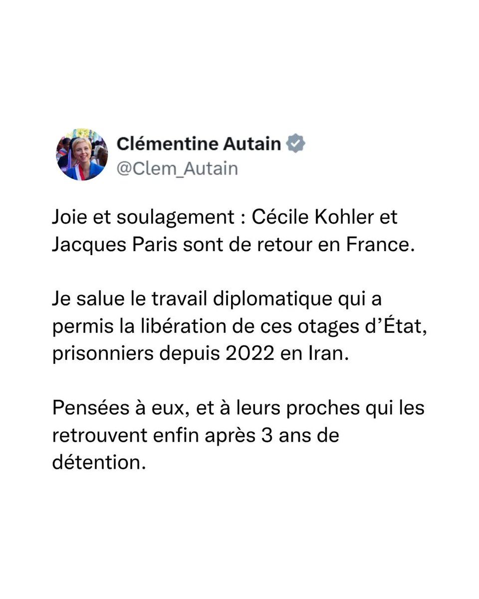 Clémentine Autain tweet media