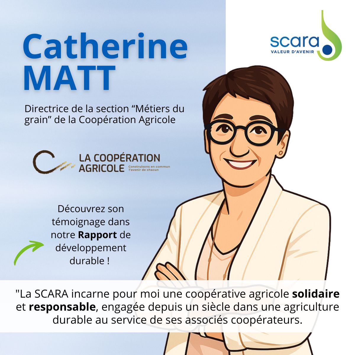 scaracoop's tweet photo. 🌱#Partenaires, Graines d’Innovation : ils font avancer la transition avec nous 
🎤Retrouvez le témoignage de Catherine Matt, Directrice de la section @Metiersdugrain de La Coopération Agricole 
👉️https://t.co/s4pSHWSREc

#TransitionAgricole #Agriculture #Engagement #RSE https://t.co/3t6N3YIkz5