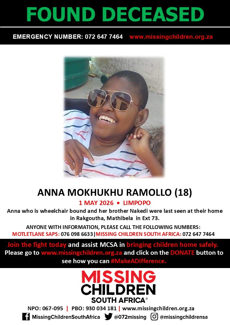 Missing Children SA tweet media