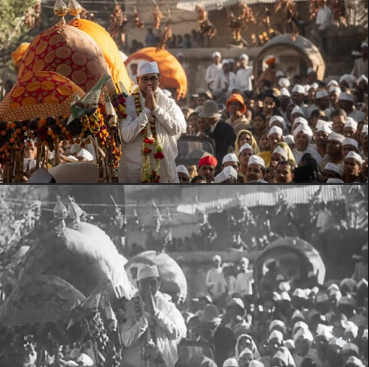 anujdhar's tweet photo. Subhas Chandra Bose in Haripura (Surat, Gujarat). Enhanced and coloured from a hazy black and white picture using @grok https://t.co/zlTAJkSohB